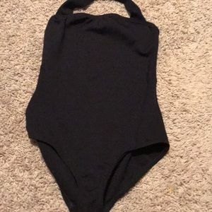 black dance leotard